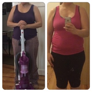 Left: Christmas 2014, Right: End of week one